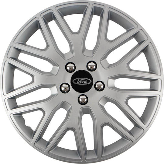 Versaco Car Hubcap Set Dakar with Ford Emblem 14" 4pcs Silver