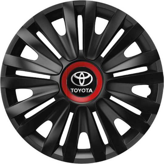 Versaco Σετ Τάσια Αυτοκινήτου Royal Rr με Σήμα Toyota 4τμχ 14" Μαύρο
