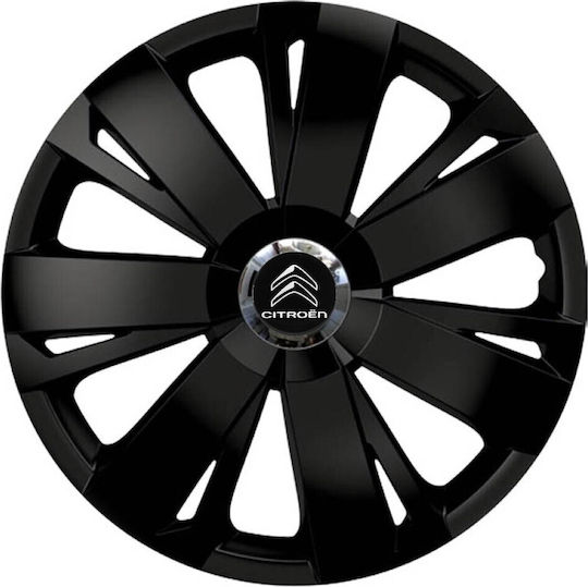 Versaco Set Capace De Roți Auto Energy Cbx Compatibilitate Citroen 4 Bucăți 15 Negru