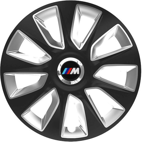 Versaco Car Hubcap Set Stratos Rc with Bmw Emblem 15" 4pcs Black