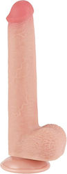 Lovetoy Glass Dildo with Balls and Suction Cup Flesh 23cm