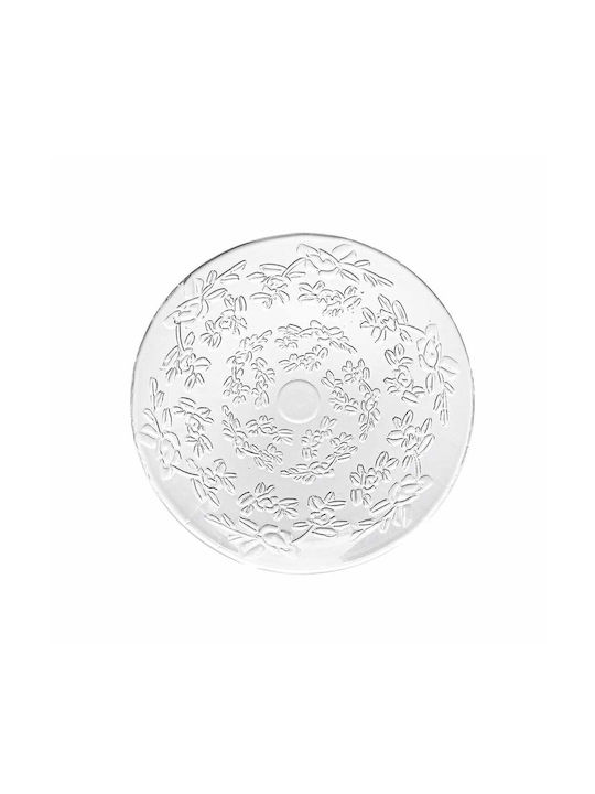 Glass Desert Plate White 6pcs