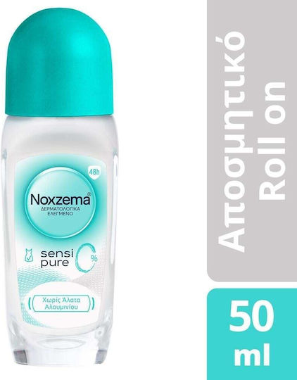 Noxzema 0% Sensi Pure Αποσμητικό 48h σε Roll-On Χωρίς Αλουμίνιο 50ml