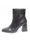 Top3 Leather Women's Ankle Boots Black