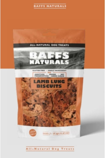 Baffs Naturals Biscuiți pentru câini cu Miel 100gr