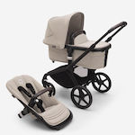 Bugaboo Fox 5 Reglabil 2 în 1 Cărucior pentru copii Potrivit pentru Nou-născut Black/Desert Taupe 9.9kg