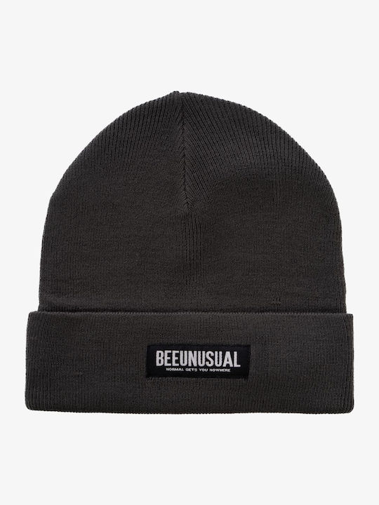 Monochrome Beanie Beanie Unisex Mütze Geflochten in Grau