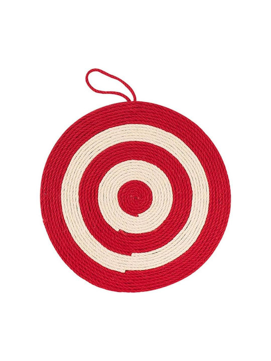 Animal Sisal Στρογγυλός Στόχος Κόκκινο 30x30εκ.