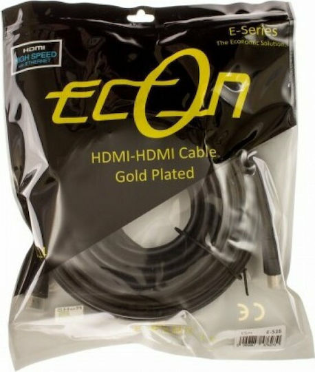 Econ HDMI 1.4 High Speed 1080p 120Hz Cable HDMI male - HDMI male 15m Μαύρο