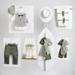 Piccolino Massimo Baptism Set Olive 3pcs