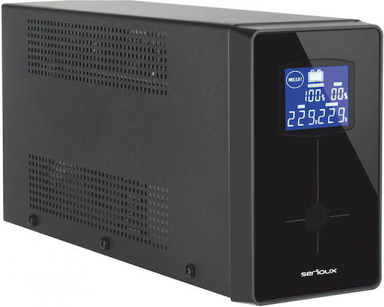 Serioux SRXU-LCD2000LI UPS Line-Interactive 2000VA 1200W With 4 Schuko Outlets
