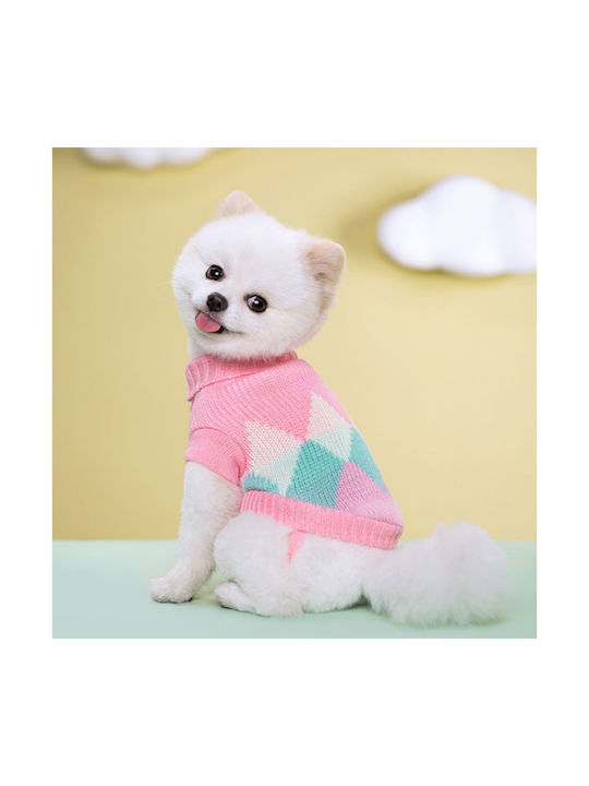 Pulover Tricotat Pentru Câine În Culoare Roz