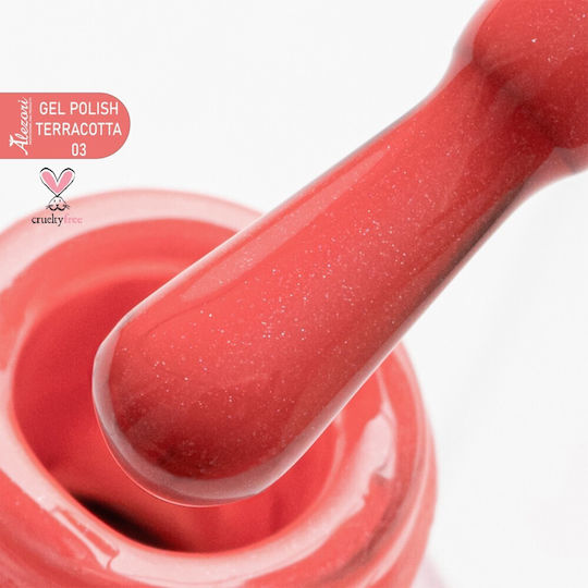Alezori Хибриден Лак за Нокти terracotta 03 с Glitter 15мл 1бр