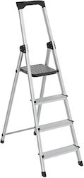 Kumtel Leiter Aluminium mit 3+1 Stufen 138cm