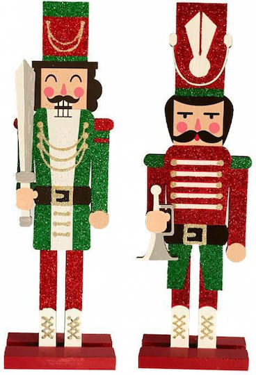 +Efo Nutcracker de Crăciun Lemn Înălțime 29cm. 2buc