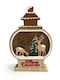 +Efo Illuminated Christmas Wooden Figure Deer Height 17cm