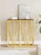 Solid Wood Console Table Gold L70xW30xH70cm