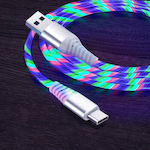 LED USB 2.0 Cable USB-C male - USB-A Πολύχρωμο 1m (662801183A)