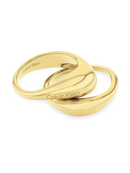 Calvin Klein Women's Gold Plated Steel Ring