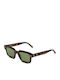 Retrosuperfuture Unisex Sonnenbrille mit Braun Schildkröte Kunststoff Gestell und Grün Linse GIARDINO-VK2