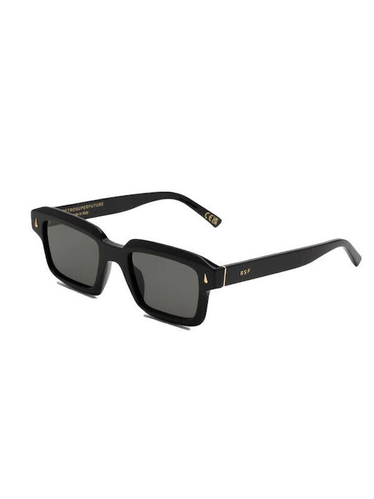 Retrosuperfuture Sunglasses with Black Plastic Frame and Black Lens GIARDINO-YA3