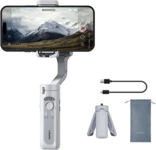 Hohem iSteady XE Gimbal Mobil cu Stabilizator pe 3 Axe și o durată de viață a bateriei de 8 ore Gri