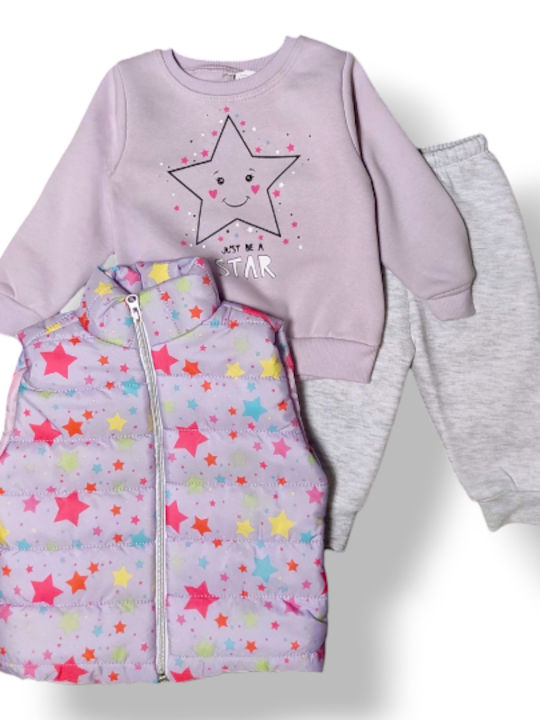 Babydom Kinder Set mit Hose Winter 2Stück Lilac