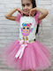 Kinder-Set mit Rock Winter 2Stück pink-fox