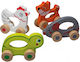 Joueco Push Along Animal made of Wood (Various Designs/Assortments of Designs) 1pc