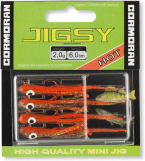 Cormoran Artificial Bait 6cm/2gr Red Set 4pcs