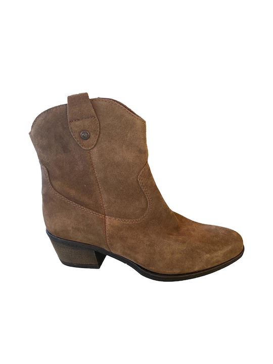 Ragazza Wildleder Damen Cowboy-Stiefeletten Braun