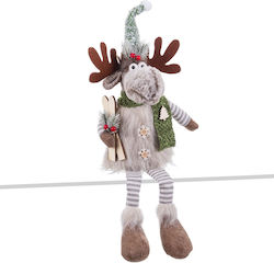 BigBuy Christmas Fabric Figure Reindeer 60x18x11cm.