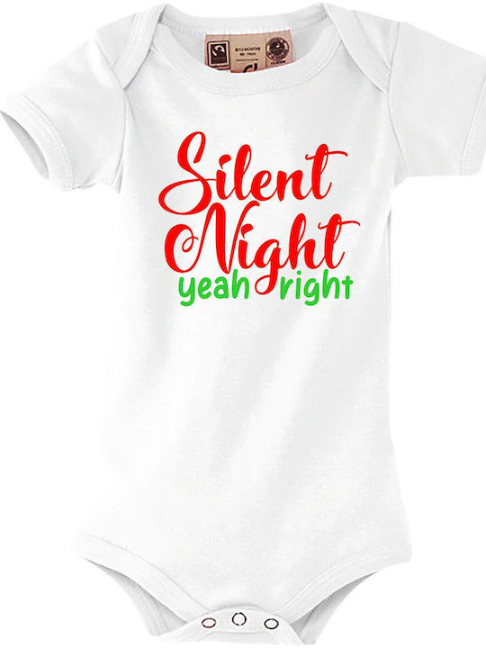 kirikoko Silent Night Yeah Right Christmas Mâneca scurta White