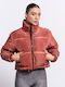 BodyTalk Women's Short Puffer Jacket for Winter Orange