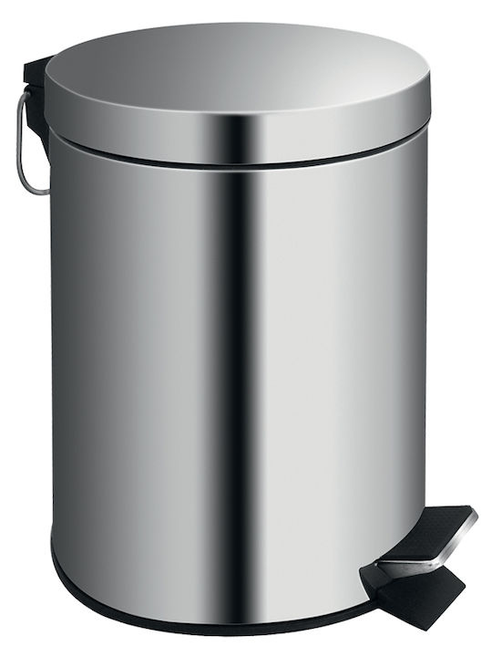Homefit Inox Badezimmer Mülleimer 5Es Silber
