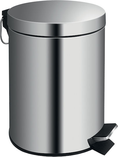 Homefit Inox Καλαθάκι Μπάνιου 5lt Ασημί
