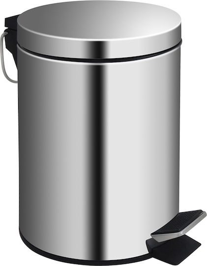Homefit Inox Καλαθάκι Μπάνιου 3lt Ασημί