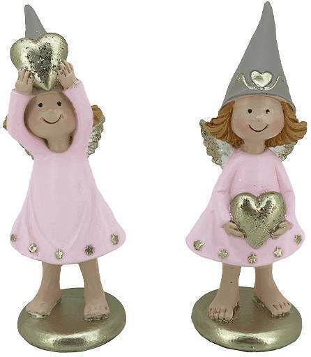 +Efo Christmas Plastic Figure Cherub Pink Length 5cm 2pcs