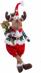 BigBuy Weihnachtsfigur Stoff Rentier 64x23x14cm