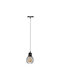 HomeMarkt Κρεμαστό Φωτιστικό Μαύρο με Ντουί E27 13x13x125εκ.