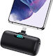 Portable K53-TYPE-C Power Bank 5000mAh 15W Power Delivery Μαύρο
