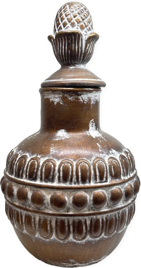 Angiolina Vase Glas Braune Φ14xΥ25cm Angiolina Vase Glas Braune Φ14xΥ25cm