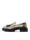 Leder Damen Mokassins Bronze