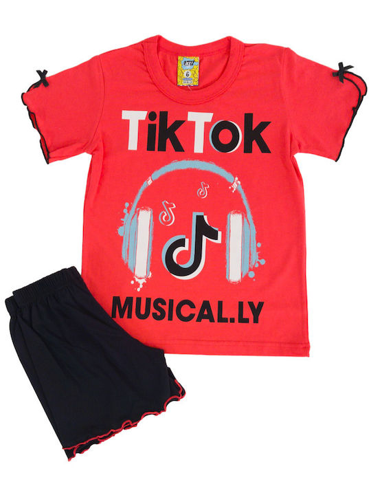 Alkmin Kids' Pajamas Summer Orange