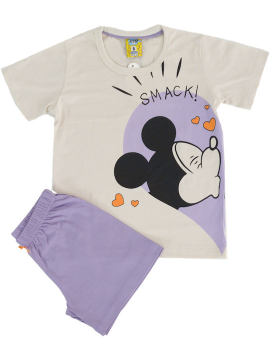 Alkmin Kids Pajamas Summer Lilac