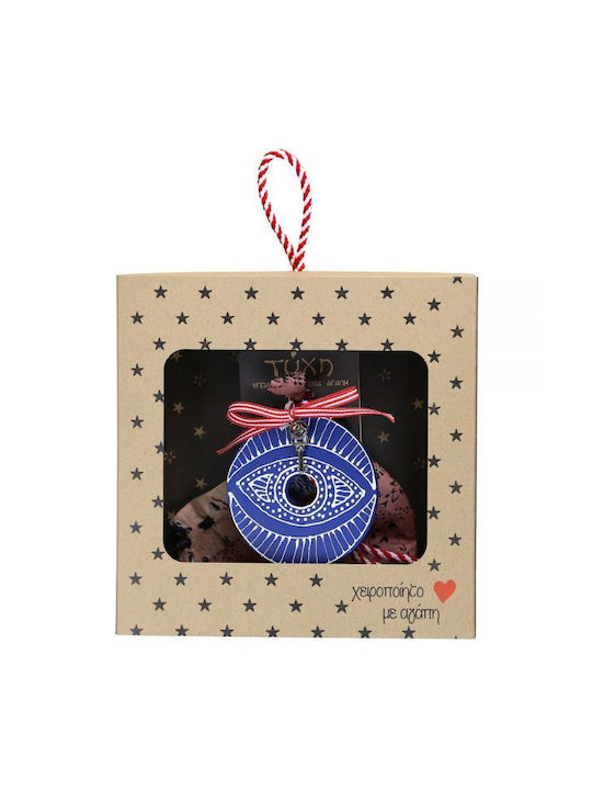 Synchronia Hängend Glücksbringer Brenner Blau aus Holz 17.5x18cm 1Stück