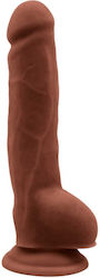 Chisa Novelties Dildo με Όρχεις και Βεντούζα Καφέ 23.5cm