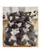 Woman's Fashion Bettwäsche-Set Überdoppel 220x240cm. Gray 4Stück