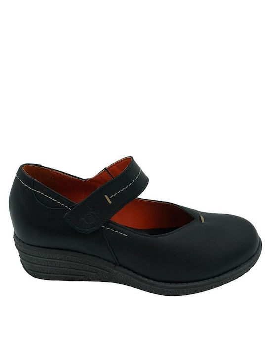 Pyramis Anatomic Leather Ballerinas Black