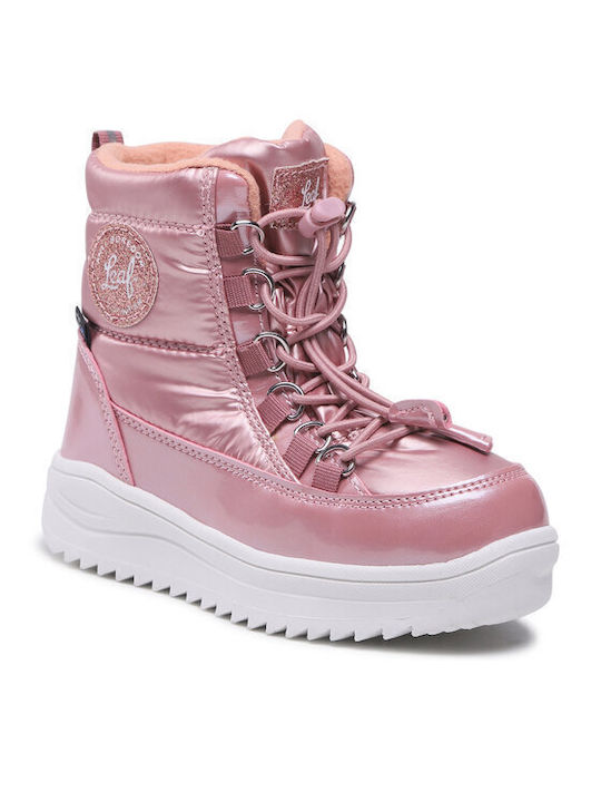 Nickby Kids Snow Boots with Laces Pink